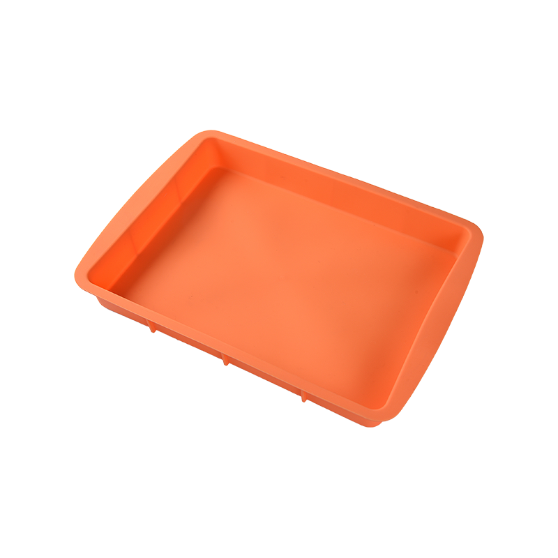 Square pan silicone bakeware & cake mould with handle