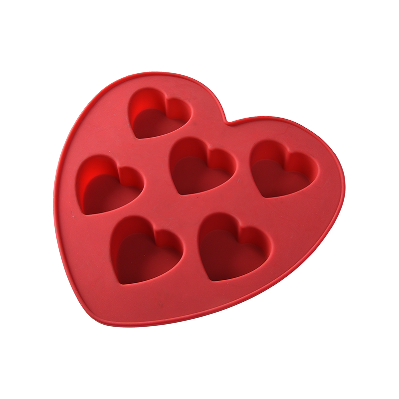 6 Cup heart silicone bakeware & cake mould