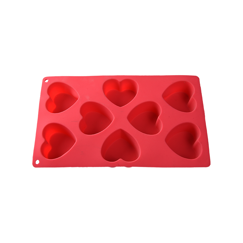8 Cup heart silicone bakeware & cake mould