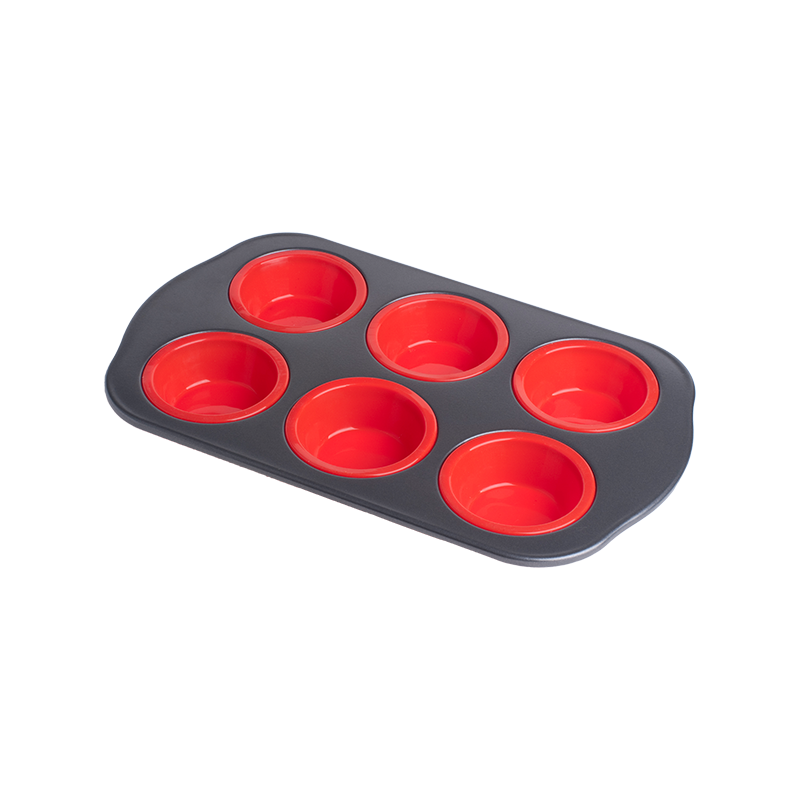 6 Cup muffin mould silicone bakeware & cake mould