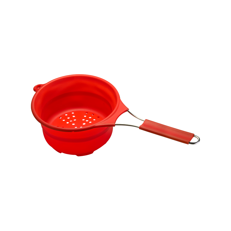 SY3013 silicone foldable colander with handle