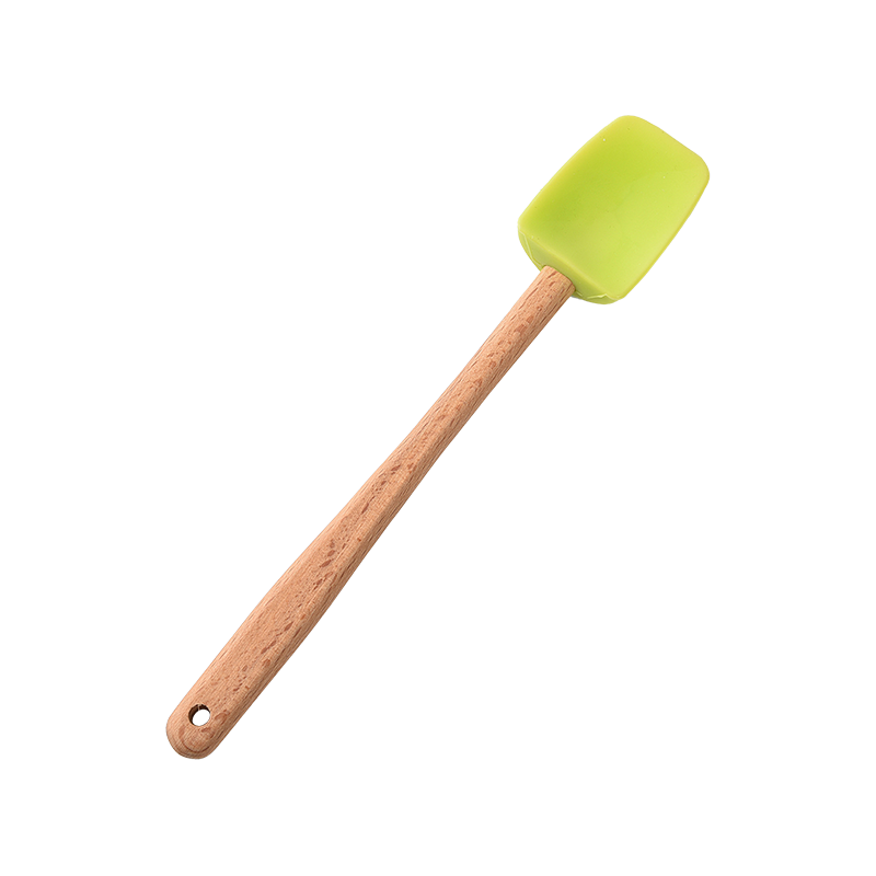 SY5300A silicone spoonula w/wood 19cm/spoon spatula/silicone cooking tools